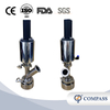 SS304 STAINLESS STEEL STERILE CLAMP PNEUMATIC ELBOW-TYPE LOWER TANK BOTTOM VALVES