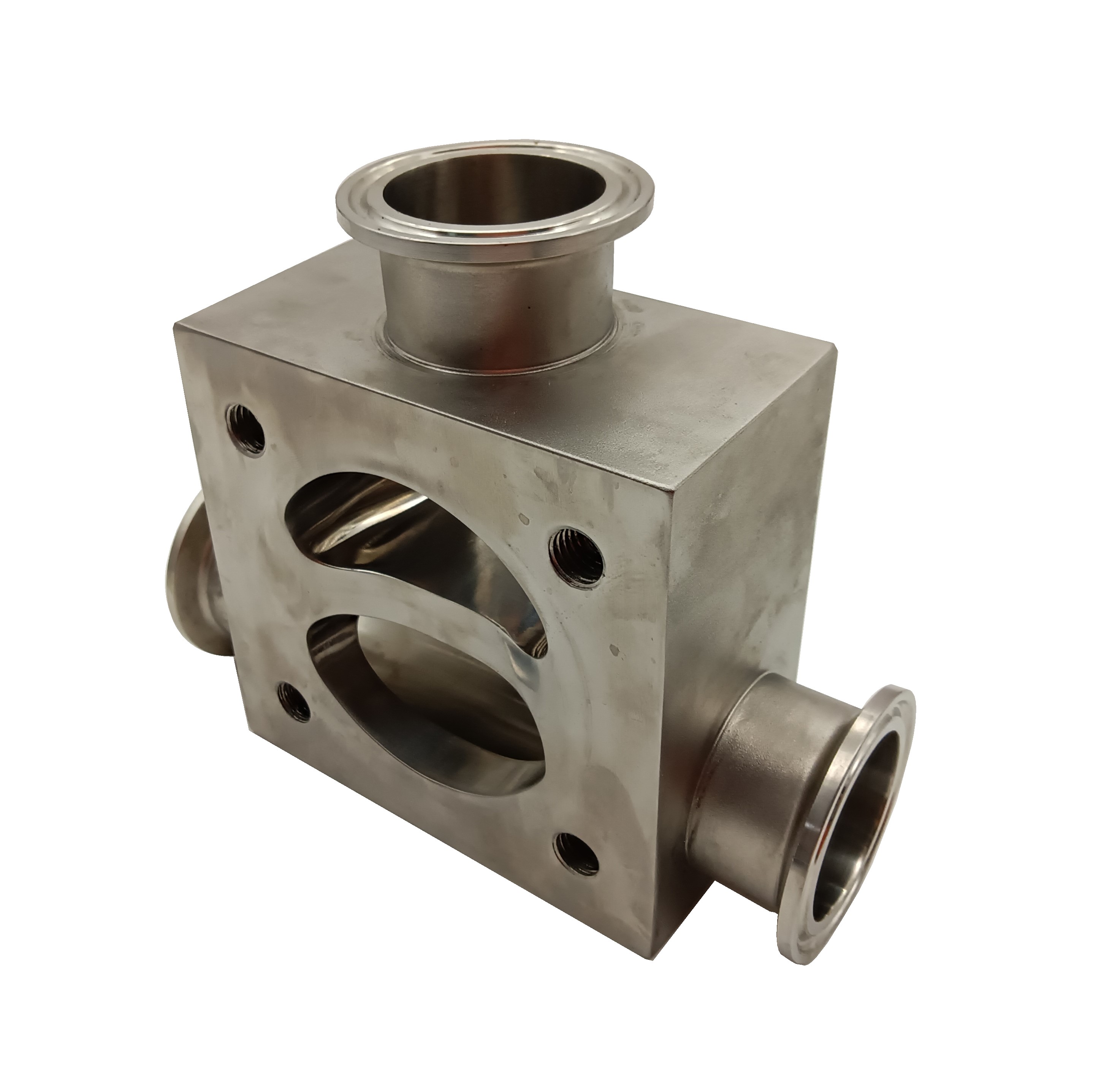 50.8MM*50.8MM High Quality Sanitary Hygienic Stainless Steel SS316L Manual SMS Weld Three-ways Forge Diaphragm Valve