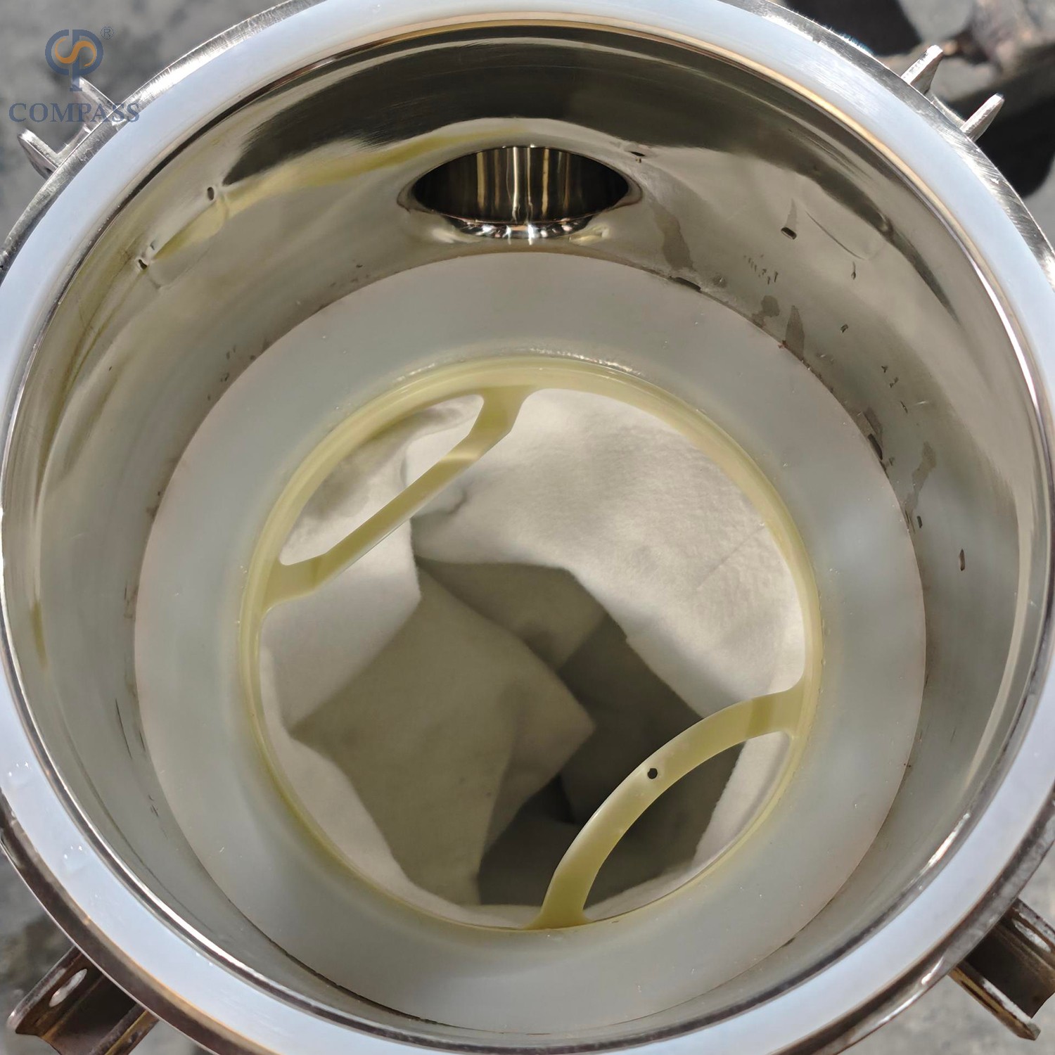 SS304 Stainless Steel Hygienic Side Entry Bag Filter with Plate Cover