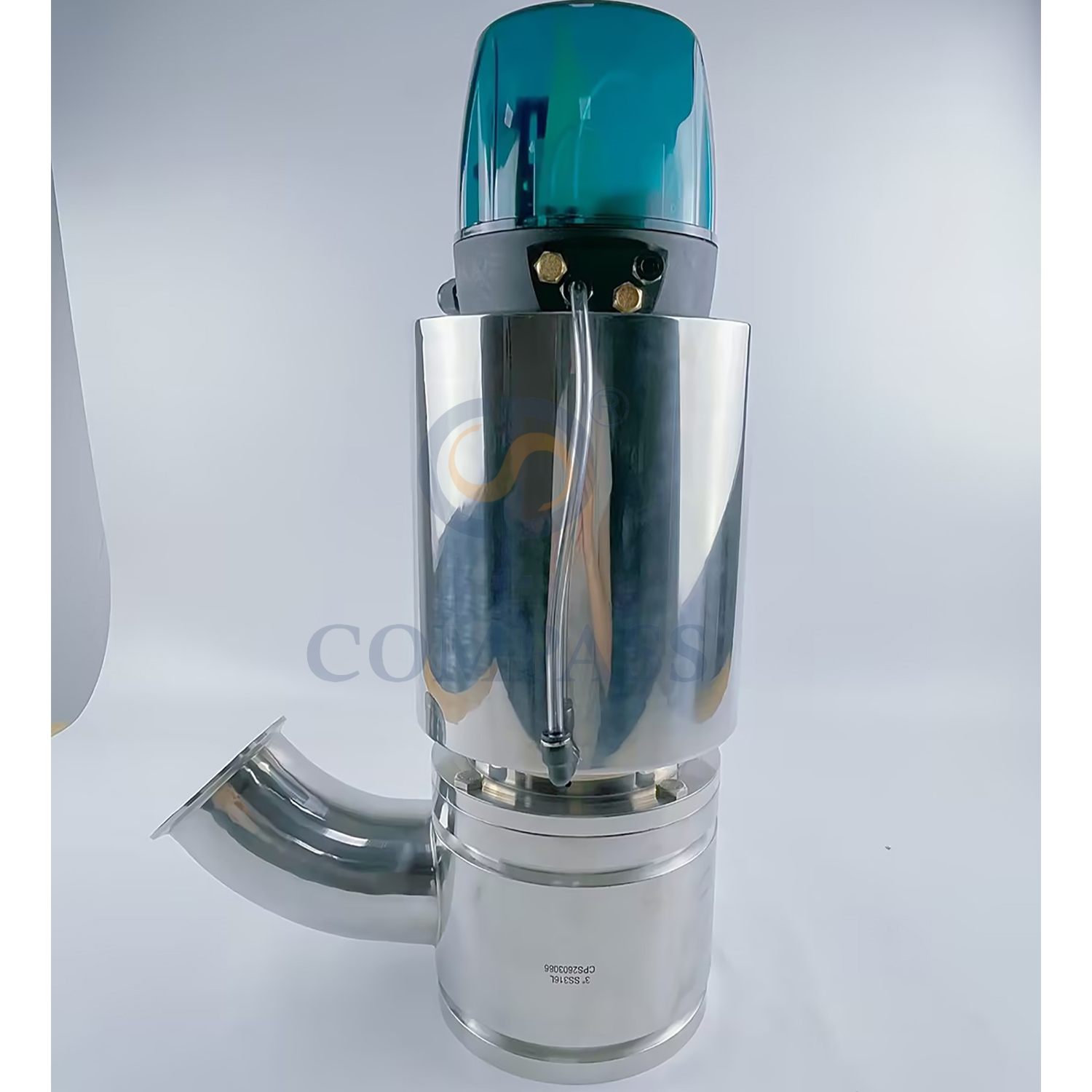 Hot Sale Air Actuated 76.2MM Sanitary Stainless Steel 316L Aseptic Clamp Pneumatic Flush Tank Bottom Valve with 24V Control Head