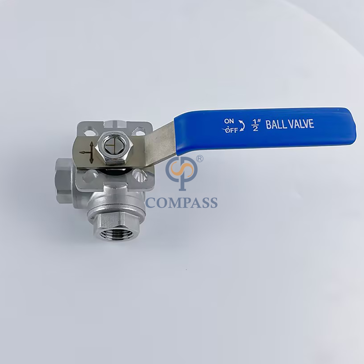 Industrial Grade T Port NPT Female Thread PN16 SS304 DN15 Ball Valve