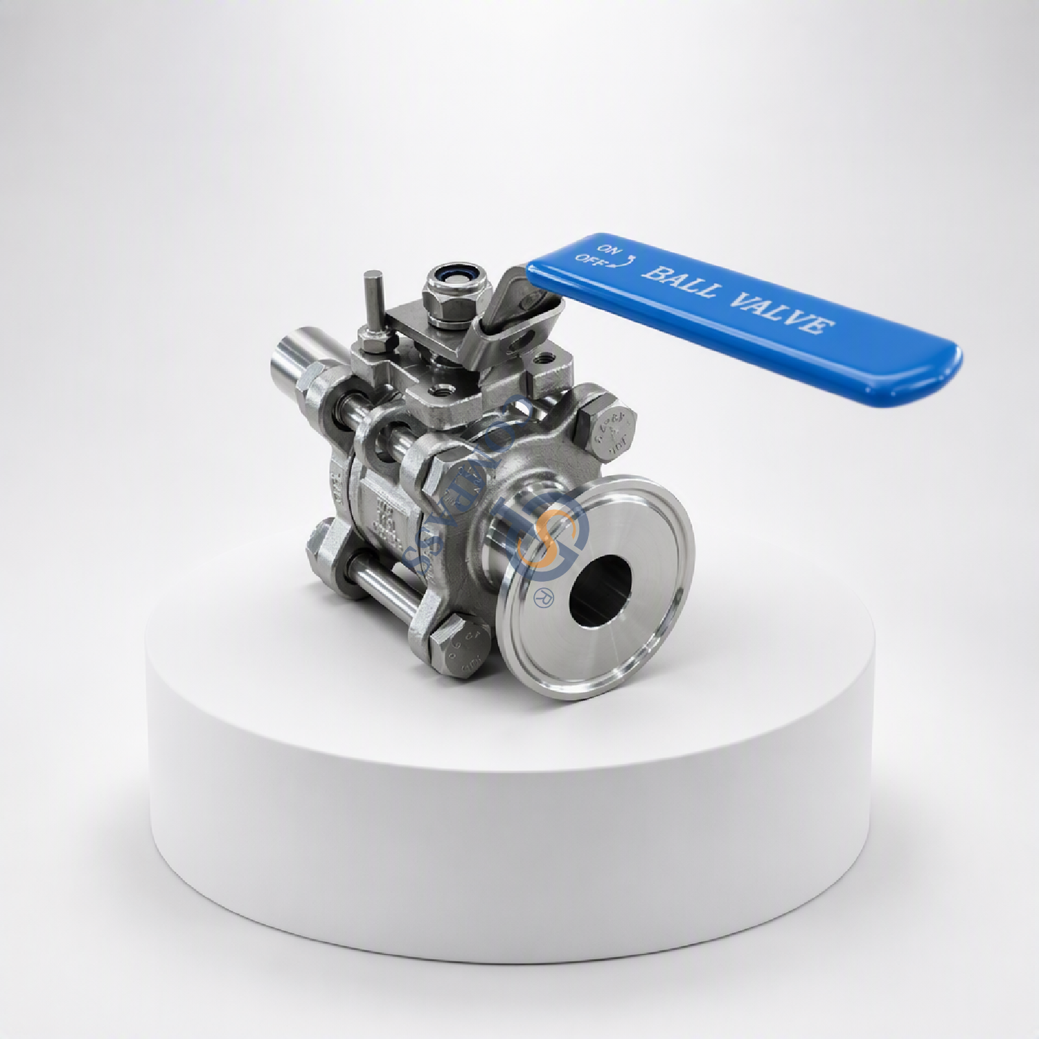 Low Platform 25.4MM SS316L Clamp and Weld Three Piece Full Port Ball Valves