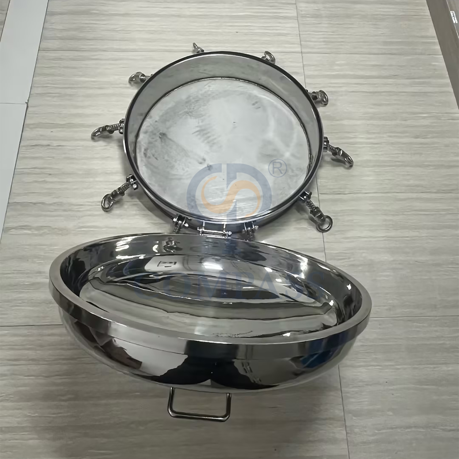 SS316L DN600 Sanitary Stainless Steel Manhole Cover Hygiene Mirror Polishing Outward Round Pressure Tank Manways with EPDM Seal