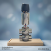 SS304 Single Acting Pneumatic Actuator DIN 22A Model Normally Closed DN80 Pneumatic Weld Diverter Valve with 24VDC Control Head