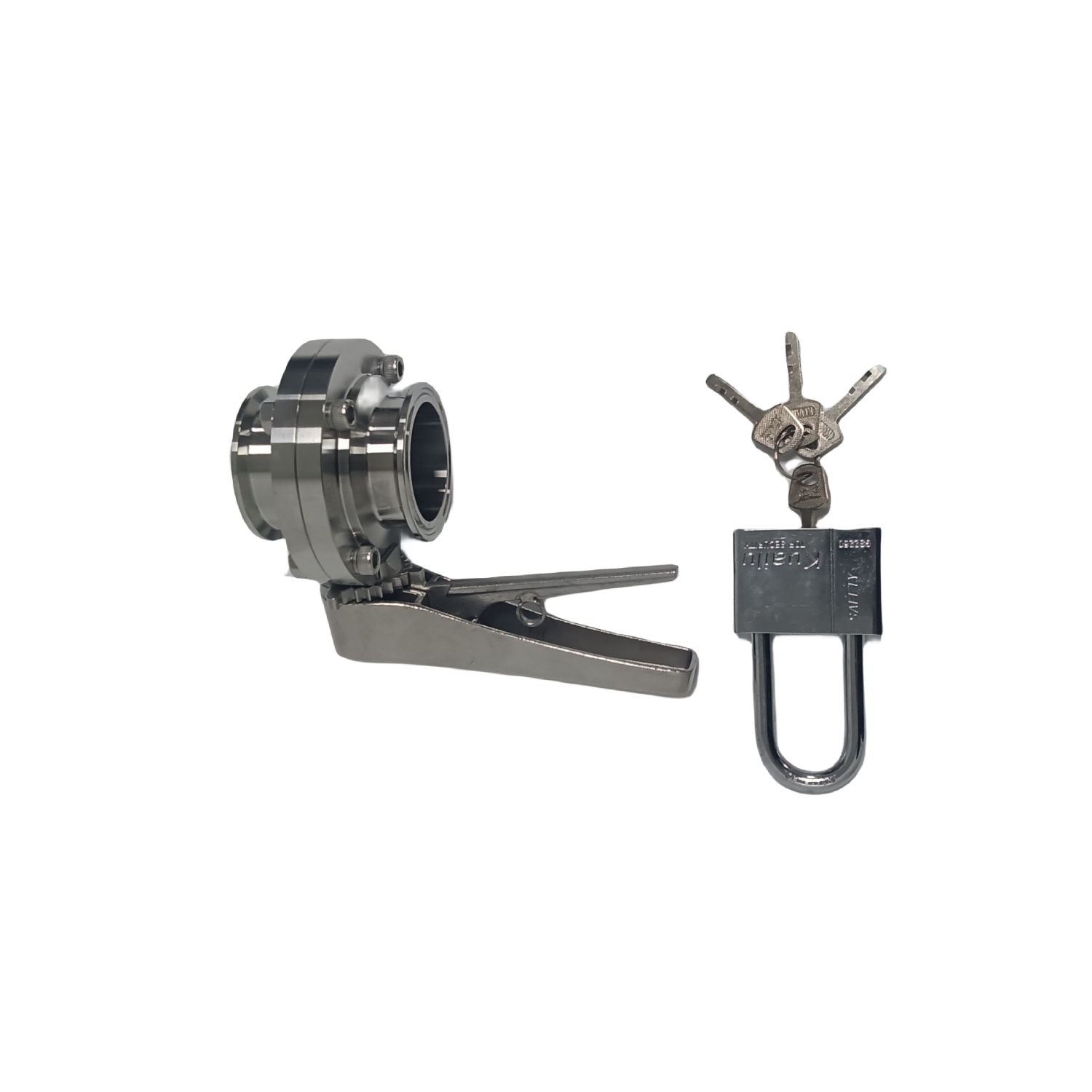 2Inch 51MM Sanitary Hygienic Stainless Steel Food Grade SS304 SMS Manual Tri Clamp Butterfly Valve with Viton Seal