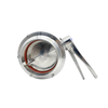 DN25 RD52×1/6 Sanitary Hygienic Stainless Steel Food Grade SS304 DIN Manual Weld Butterfly Valve with Stainless Steel Gripple Handle
