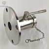 DN50 STAINLESS STEEL STAINLESS STEEL MANUAL FLANGE-THREADED HEAVY-DUTY BALL VALVE WITH BLIND NUT AND CHAIN