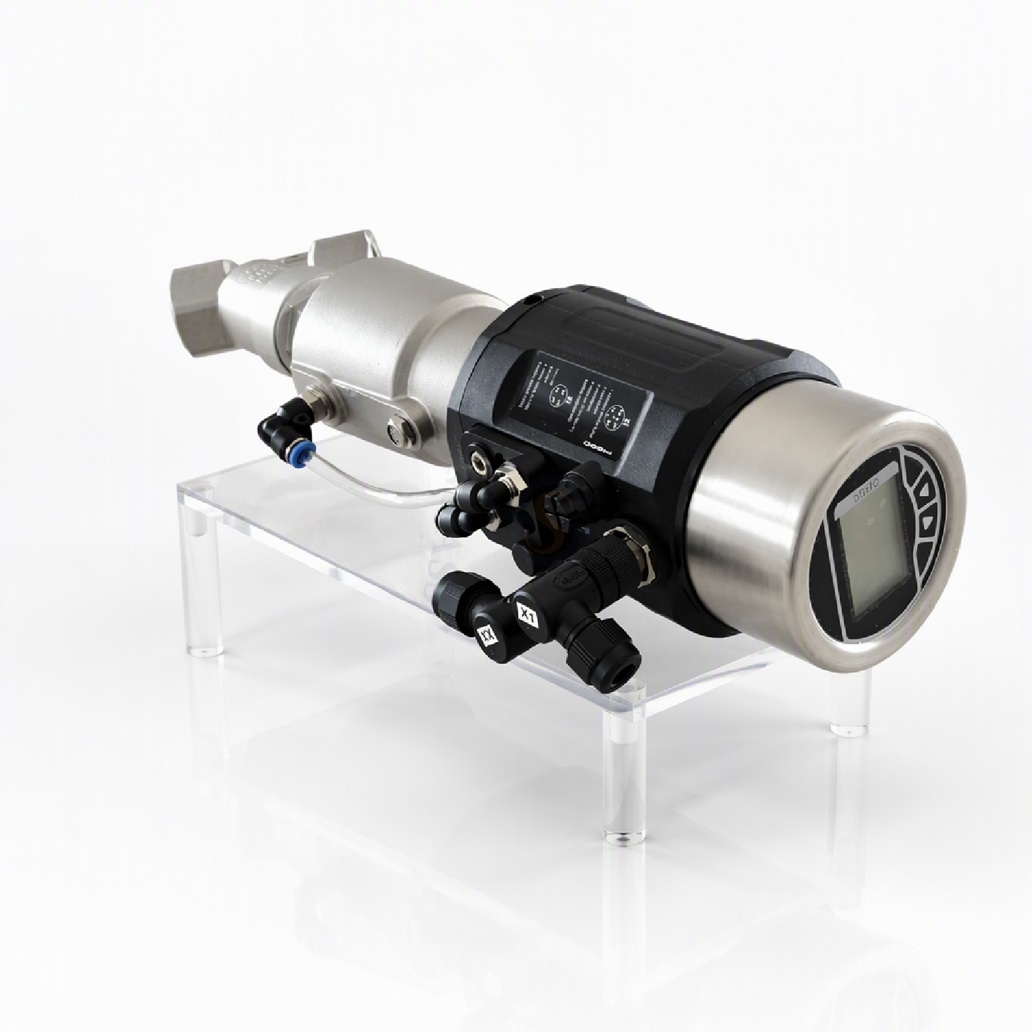 PN16 DN25 SS304 Female Thread Pneumatic Angle Seat Valve with 4-20MA Control Head