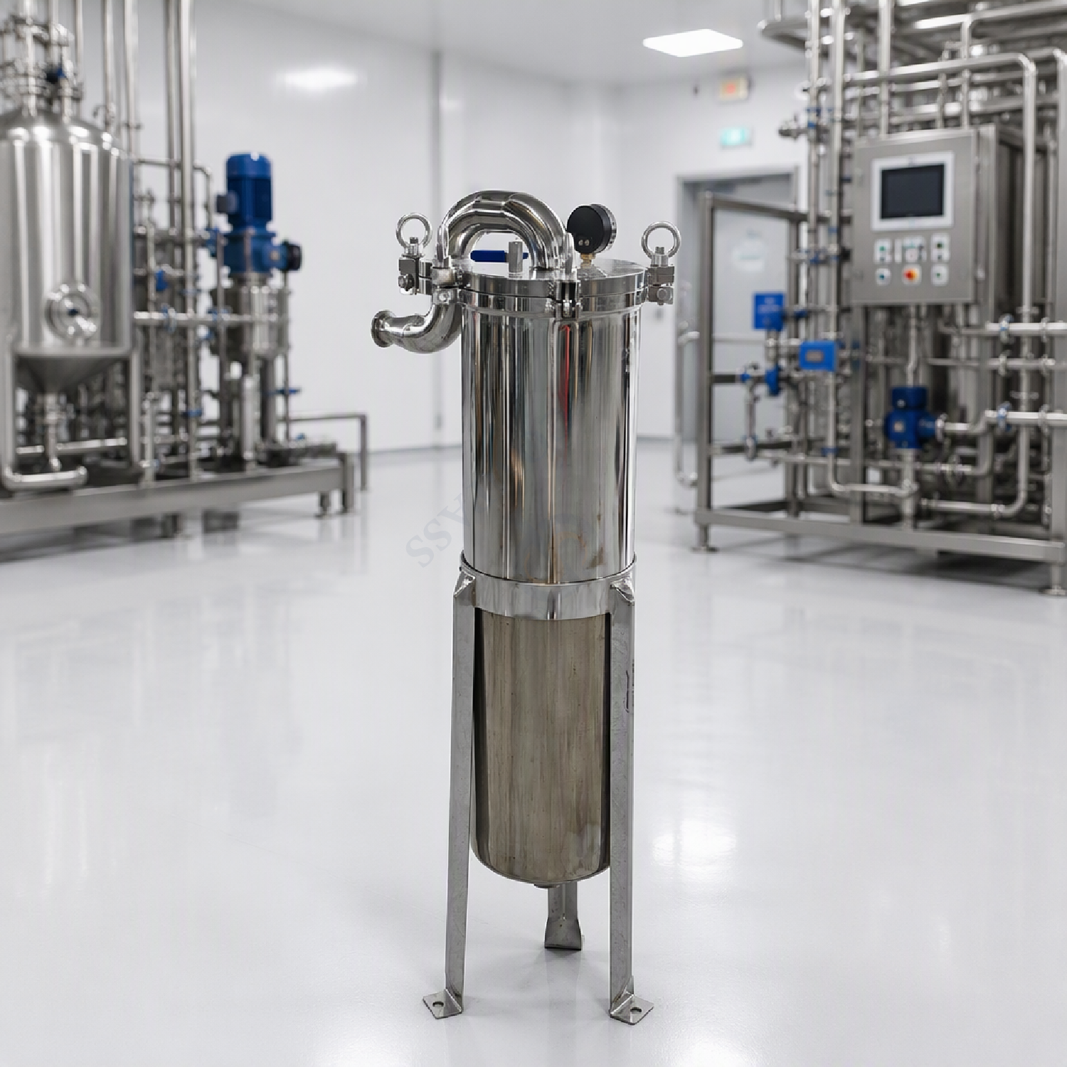 200um 4000L TC50.5MM SS304 Mirror Polished Top Entry Bag Filters for Hop Residues