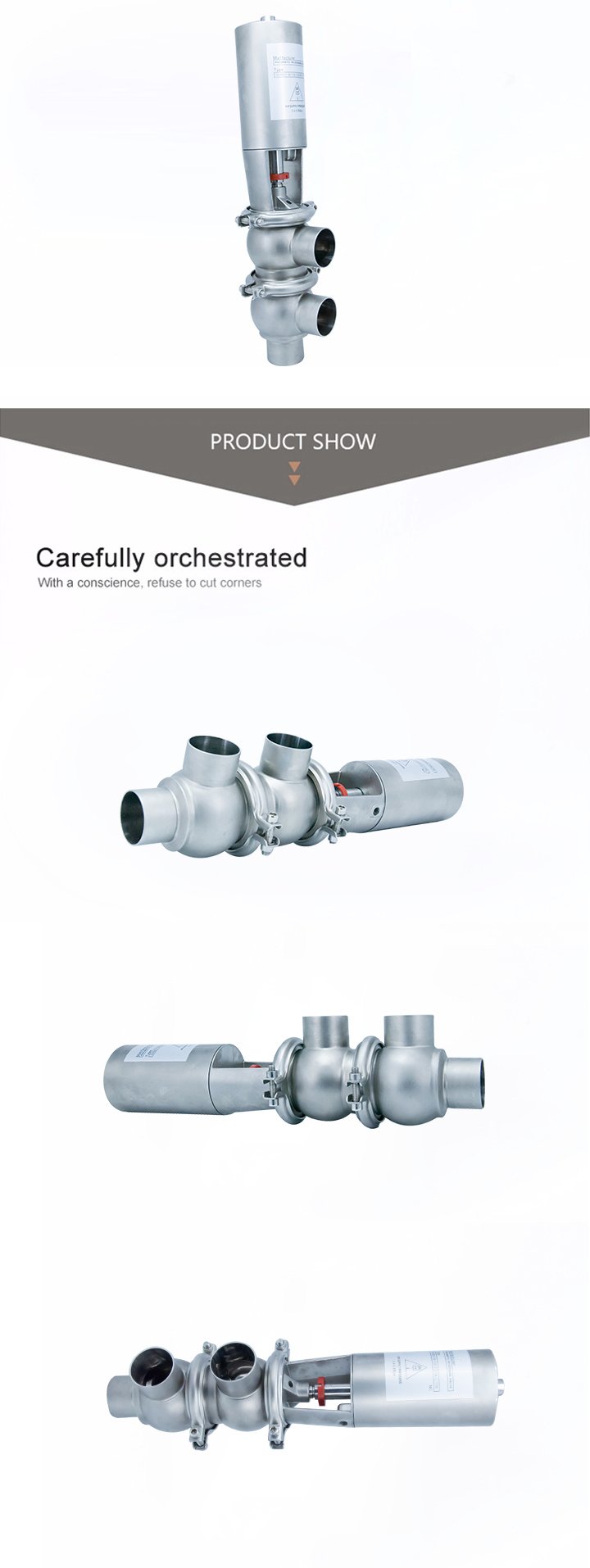 Stainless Steel Sanitary Flow Divert Seat Valve