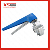 25.4mm Stainless Steel Sanitary SS316L Butt Weld Butterfly Valves with Gripper Handle