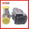 Stainless Steel Sanitary L Port Pneumatic Actuator Ball Valves