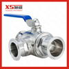 Stainless Steel Sanitary Tc Manual 3-Way Ball Valve with Low Platform