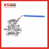 Stainless Steel AISI304 Sanitary Hygienic Female Thread Three-Piece Ball Valves