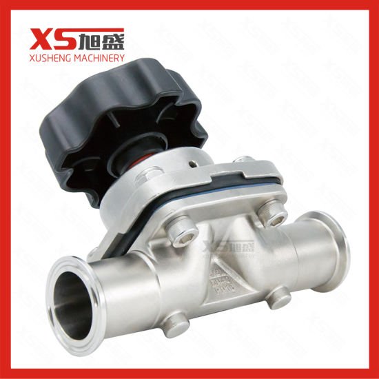 SS316L Manual Aseptic Direct-Way Diaphragm Valve with Casting Body