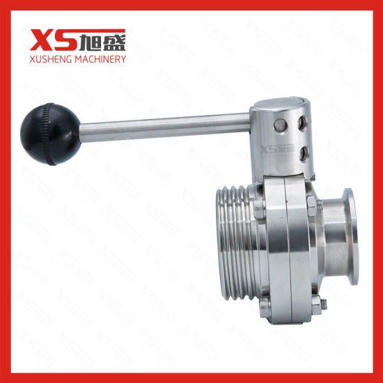 25.4MMStainless Steel Sanitary Thread-Clamp Manual Butterfly Valves