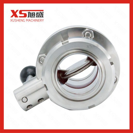 101.6MM Stainless Steel SS316LSanitary Union-Union Ends Butterfly Valves