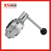 25.4MM Stainless Steel SS304 Hygienic Weld Butterfly Valve with Multi-Position Handle