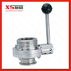 25.4MM AISI316L Stainless Steel Sanitary Screw Thread Clamp Butterfly Valves