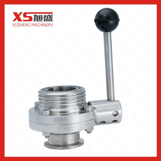 25.4MM AISI316L Stainless Steel Sanitary Screw Thread Clamp Butterfly Valves