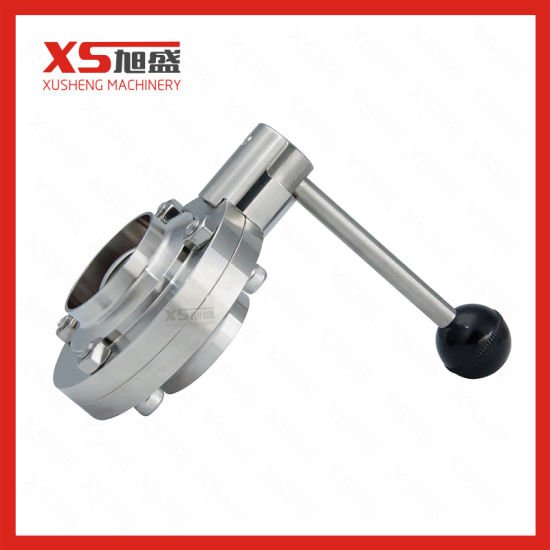 Stainless Steel Sanitary Hygienic Butt-Weld Butterfly Valve