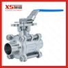 Stainless Steel SS316L Sanitary Welding Three Pieces Ball Valve