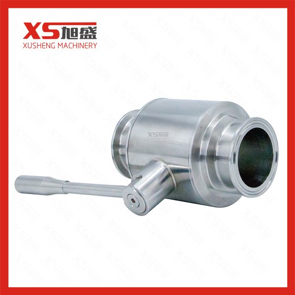 Stainless Steel Sanitary Tri Clamp Straight Ball Valve 