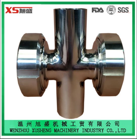 Stainless Steel Hygienic Sanitary Food Grade Cross Sight Glass for for Pipeline Industry