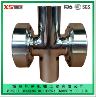 Stainless Steel Ss304 Ss316L Sanitary Four Ways Cross Union Sight Glass