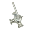 Stainless Steel SS304 SS316L Sanitary Casting Male Threading Three-Way Plug Valves