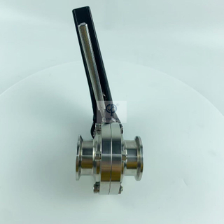 TC64MM SMS Manual Clamp Butterfly Valve with Plastic Duckbill Handle