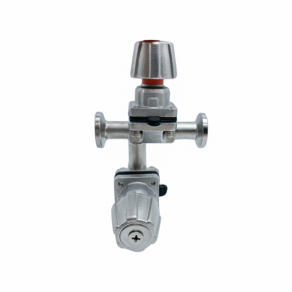 3/4Inch 19.05MM High Quality Sanitary Hygienic Stainless Steel SS316L Manual SMS Clamp Straight Diaphragm Vavle with Stainless Steel Handle