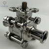 3/4 INCH STAINLESS STEEL MANUAL HIGH PLATFORM THREE-PIECE BALL VALVE WITHOUT HANDLE