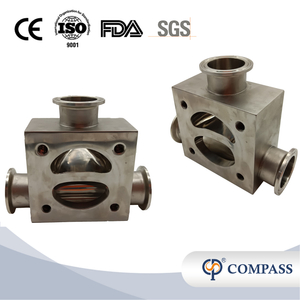 50.8MM*50.8MM High Quality Sanitary Hygienic Stainless Steel SS316L Manual SMS Weld Three-ways Forge Diaphragm Valve