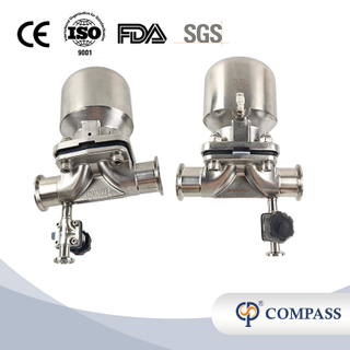 38.1mm× 1/2" SS316L Pneumatic SMS Clamp Straight Diaphragm Valve