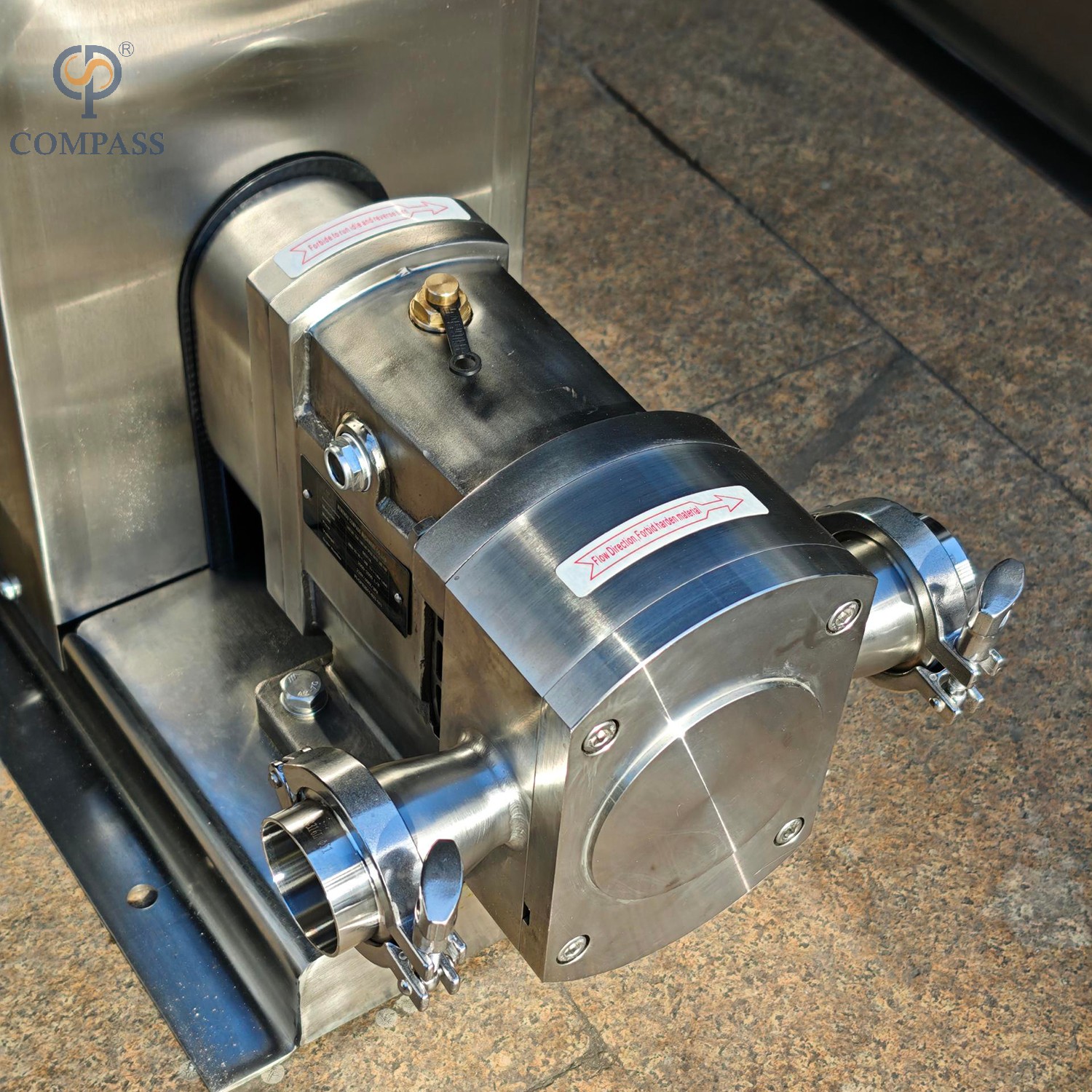 SS316L Sanitary Lobe Pump With Fixed Ratio Motor 