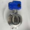 6" SS304 Sanitary Six Petal Power Tri Clamp Butterfly Valves with ON-OFF Electric Head