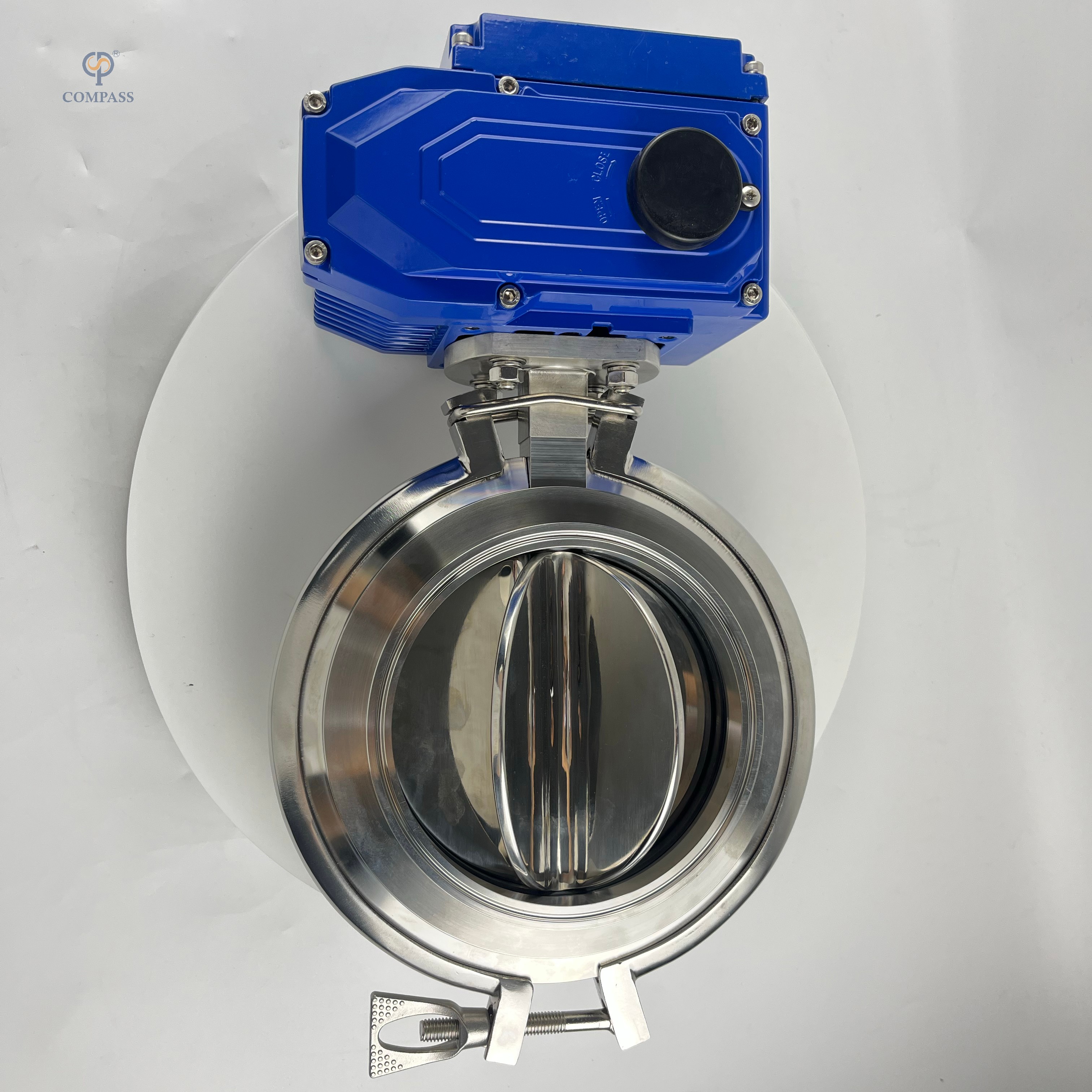 6" SS304 Sanitary Six Petal Power Tri Clamp Butterfly Valves with ON-OFF Electric Head