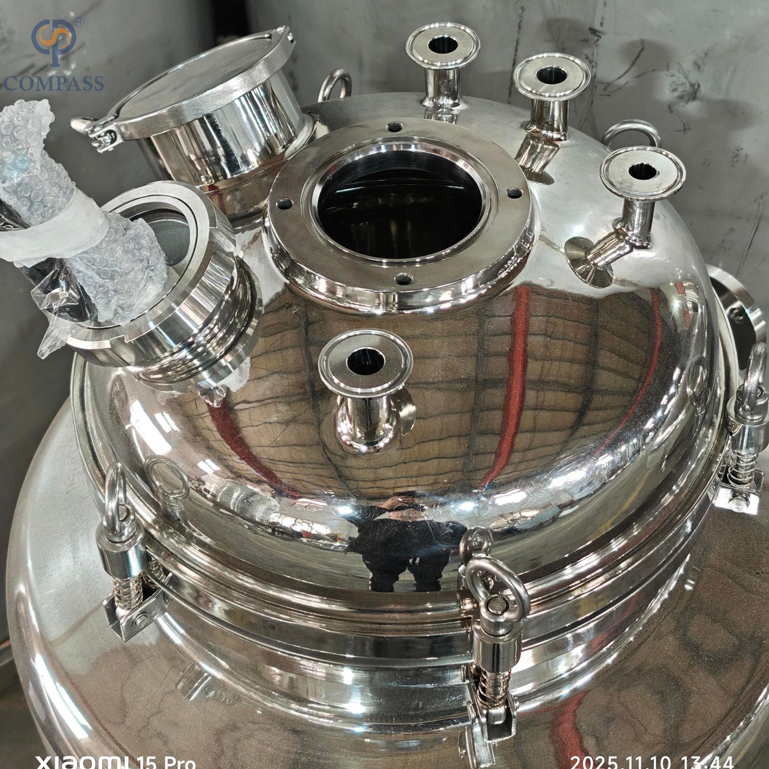  SS316L Sanitary 50L Steam Jacketed Mixing Tank with Insulation Layer