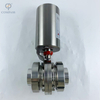 SS316L FOOD GRADE DIN PNEUMATIC UNION BUTTERFLY VALVE