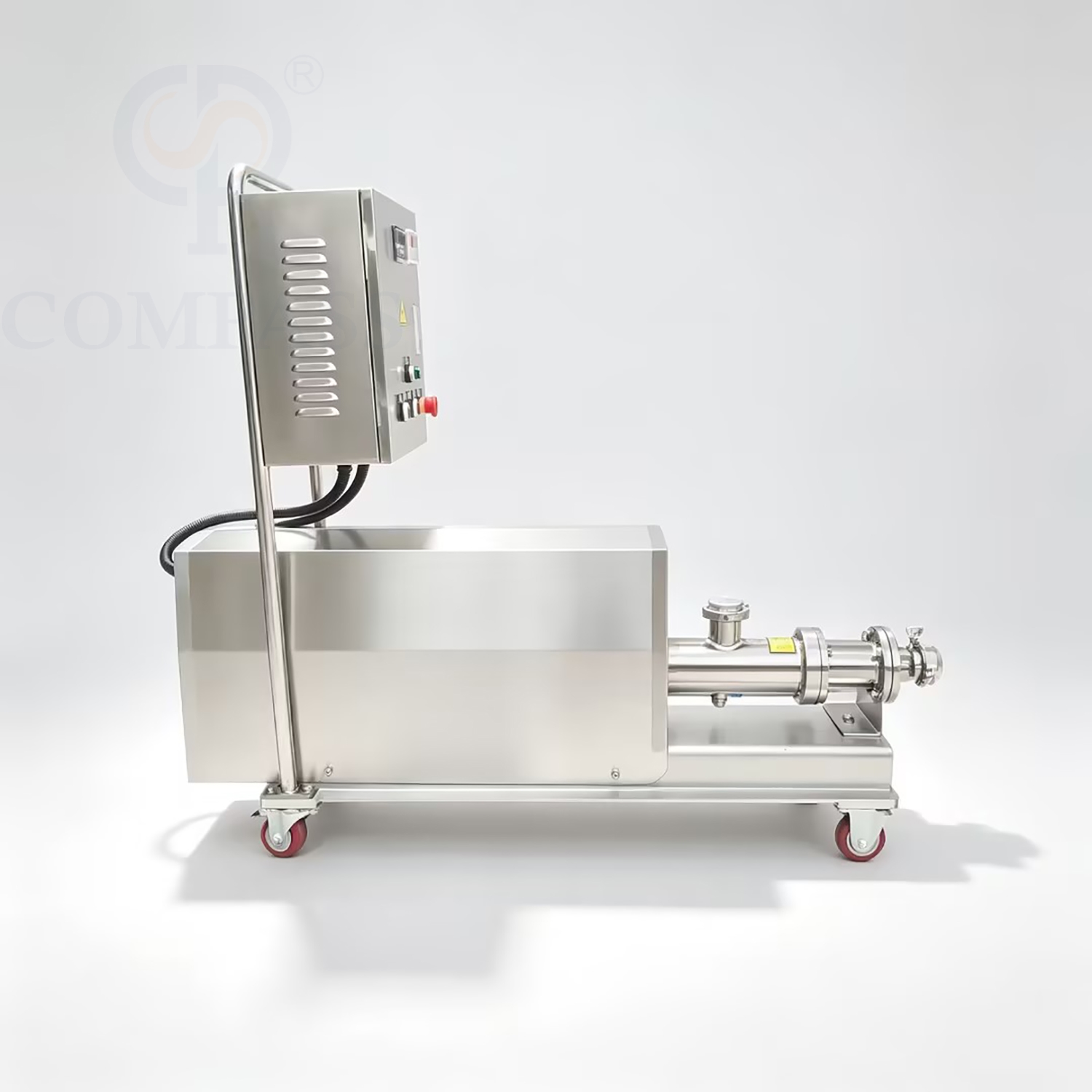 1.5KW-2HP SS316L Sanitary Food Grade OEM Electric Single Screw Pump with Stainless Steel Motor Cover and Trolley and EPDM Stator