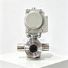 Price 25.4MM Sanitary Stainless Steel SS304 Food Grade SMS 1Inch AT052D Pneumatic Actuator Straight Clamp Ball Valve with Jacket