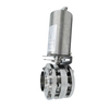 1/2Inch 12.7MM Sanitary Hygienic Stainless Steel Food Grade SS304 SMS Pneumatic 3-Piece Butterfly Valve 
