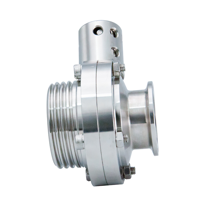 1/2inch 12.7mm Sanitary Hygienic Stainless Steel Food Grade SS316L SMS Manual Thread-Clamp Butterfly Valve with Round Pull Handle