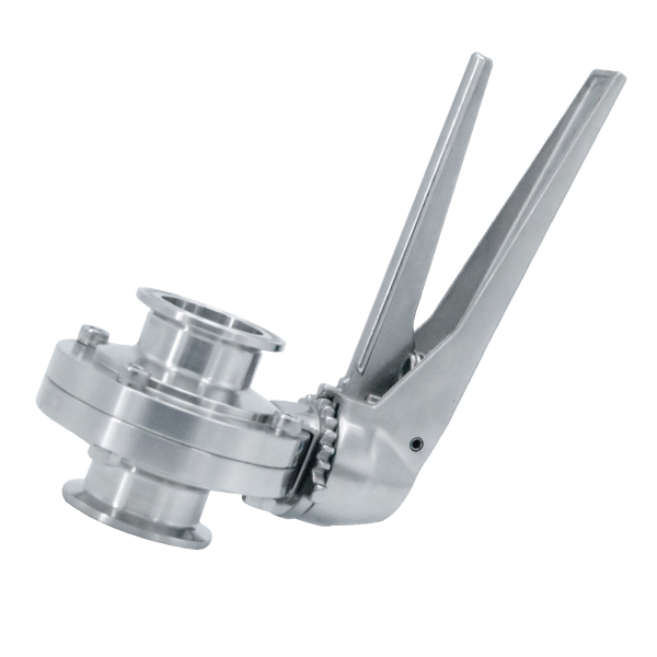 1 1/4inch 32mm Sanitary Hygienic Stainless Steel Food Grade SS316L SMS Manual Tri Clamp Butterfly Valve with Stainless Steel Multi-Position