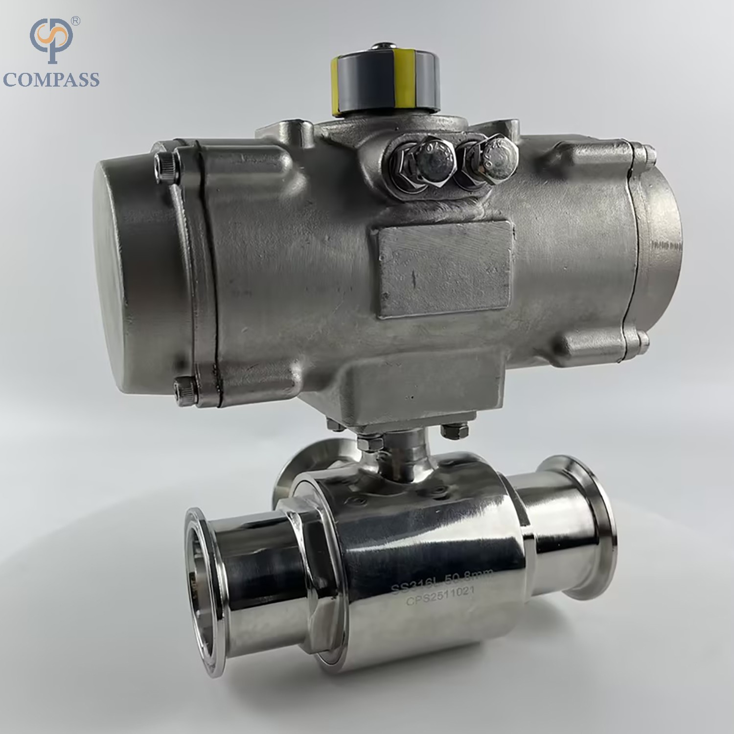 2"-50.8MM STAINLESS STEEL ACTUATOR TYPE T CLAMP BALL VALVE