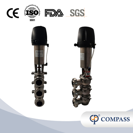 SS316L 111 TYPE PNEUMATIC UNION DIVERTER VALVE(NC)