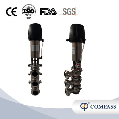 SS316L 111 TYPE PNEUMATIC UNION DIVERTER VALVE(NC)