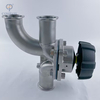 Hot Sale 2Inch TC 64MM Sanitary Stainless Steel SS316L Manual Three-way Elbow Diaphragm Valve with PTFE and EPDM Split Diaphragm