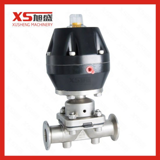 Stainless Steel SS316L Pneumatic Diaphragm Valve with Plastic Actuator